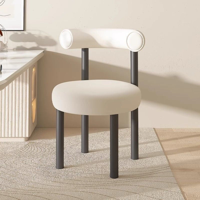 Bedroom Makeup Cream Wind Simple Nordic Home Dining Chair with Backrest Light Luxury Soft Dressing Bag Stool