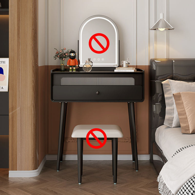 โต๊ะเครื่องแป้งสไตล์ฝรั่งเศสที่เก็บของ One Bedroom โต๊ะเครื่องแป้งอเนกประสงค์พร้อมกระจก ·