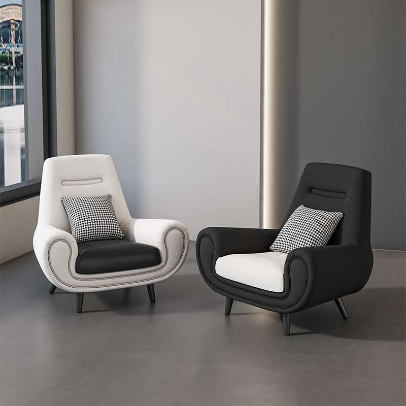 นอร์ดิกแสงที่เพิ่มขึ้นต้องใช้บ้านโมเดิร์นเก้าอี้โซฟาเดี่ยวห้องนั่งเล่นสร้างสรรค์เก้าอี้ Lazy