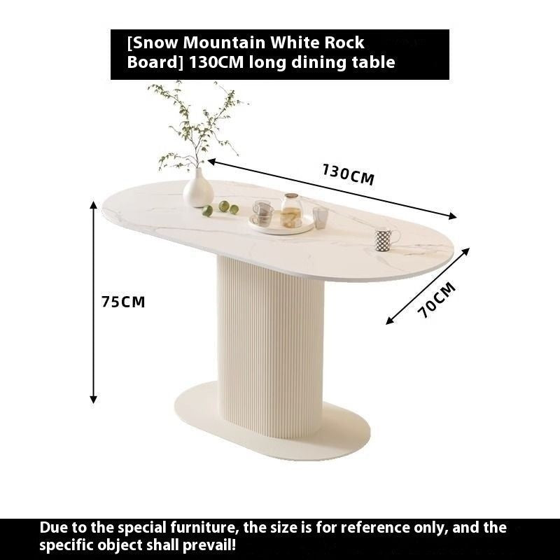 นอร์ดิกเจ้าหญิงโต๊ะอาหารขนาดเล็กครอบครัวโต๊ะอาหารห้องนั่งเล่นโต๊ะอาหารสไตล์ครีม 