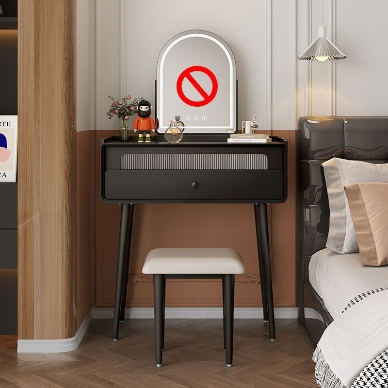 โต๊ะเครื่องแป้งสไตล์ฝรั่งเศสที่เก็บของ One Bedroom โต๊ะเครื่องแป้งอเนกประสงค์พร้อมกระจก ·