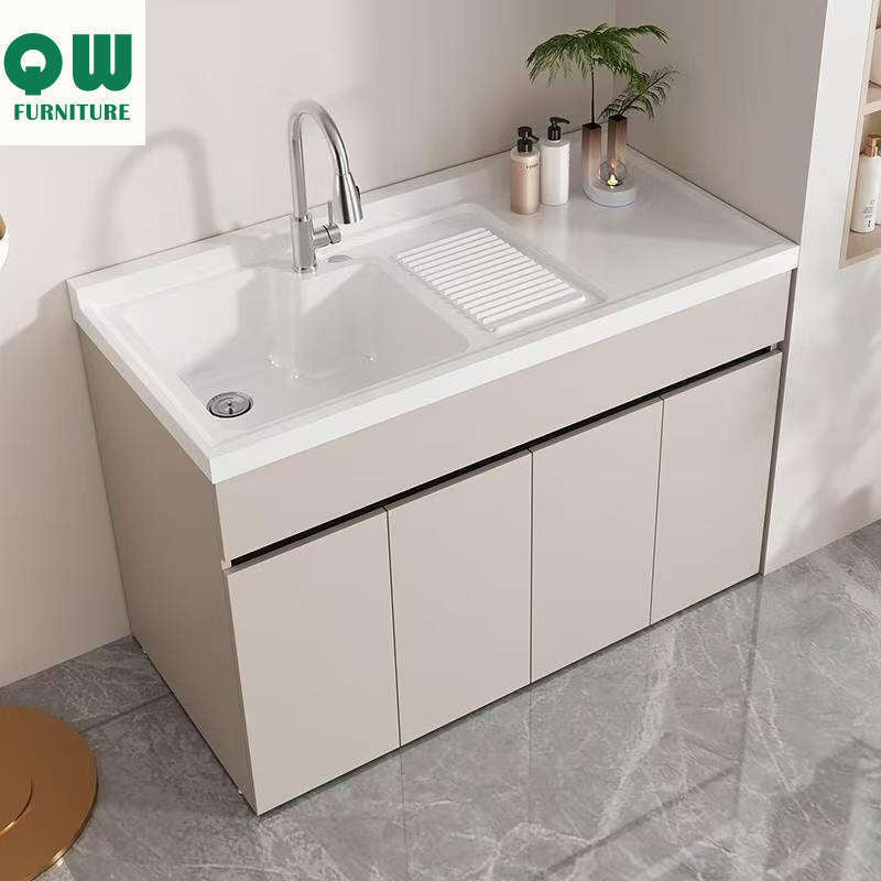 QW- Bathroom Storage Cabinet Washbasin Set Aluminum alloy storage cabinet