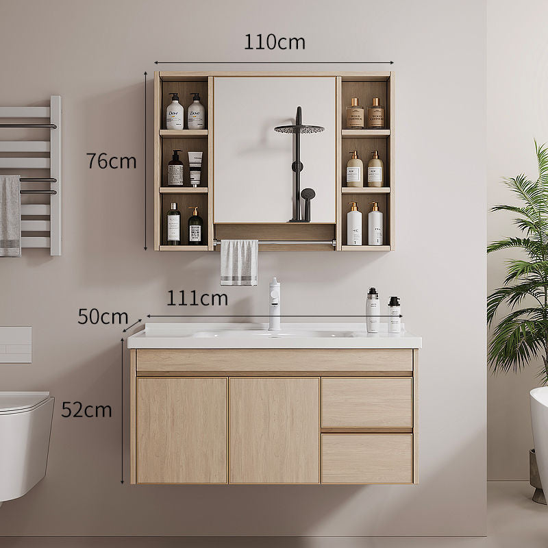 QW- AluminumBathroom storage cabinet aluminum alloy smart mirror Sink set