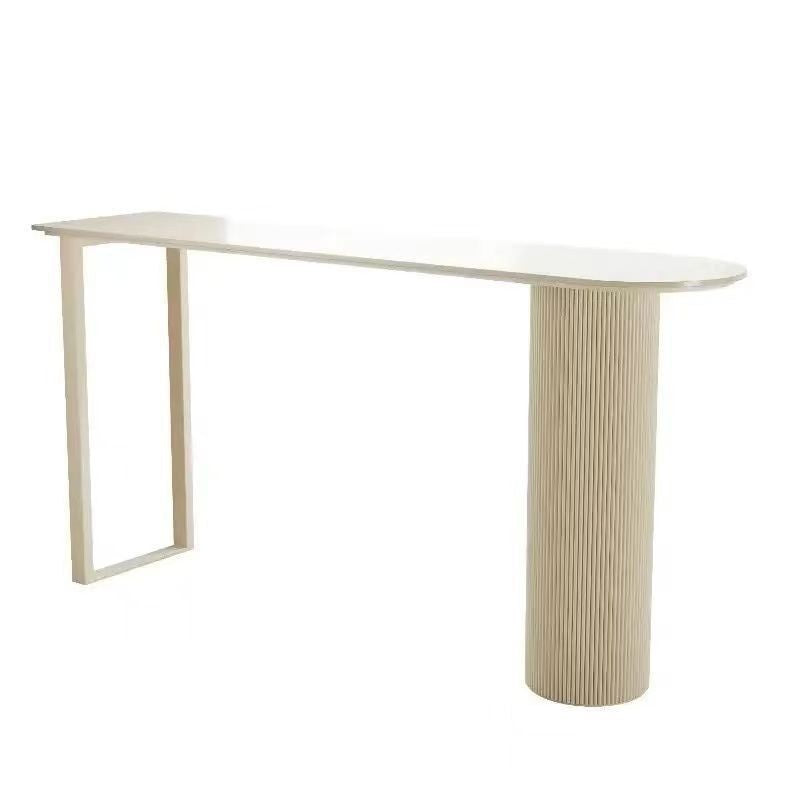 Bar light luxury stone table, living room, kitchen, partition edge, bar counter, balcony with wall, high foot table