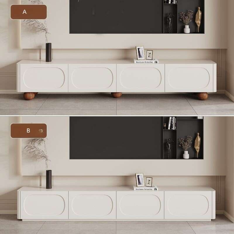 Cream Style Solid Wood Cabinet Simple modern coffee table Floor standing TV cabinet set
