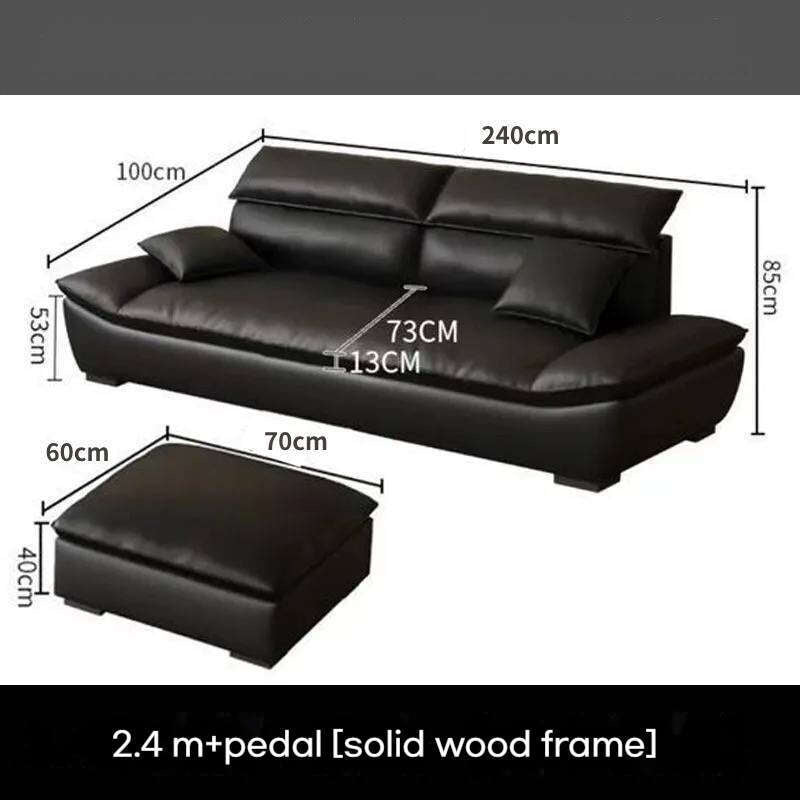 Sailing high living room, Italian luxury leather sofa, light