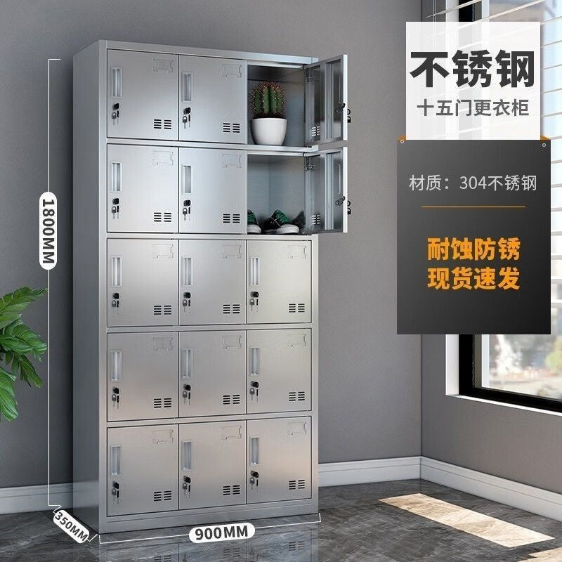 304 Extra Thick Wardrobe Stainless Steel Dust-free Storage Cabinet for Bathroom