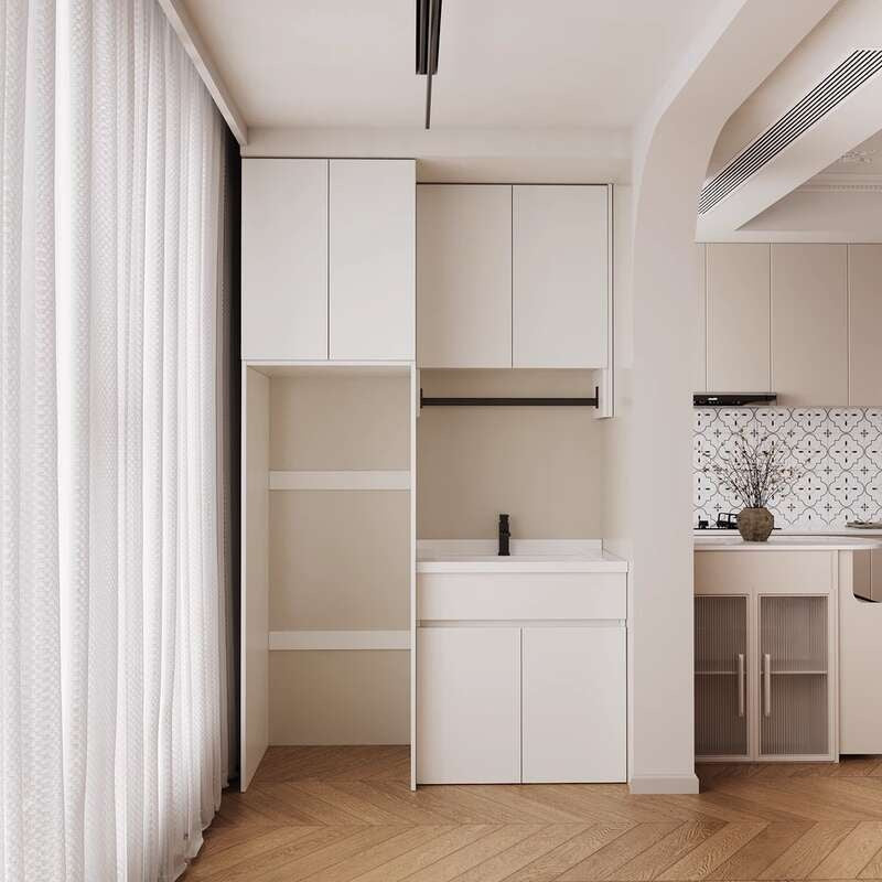 QW- Aluminum Balcony Bedroom Storage Cabinet