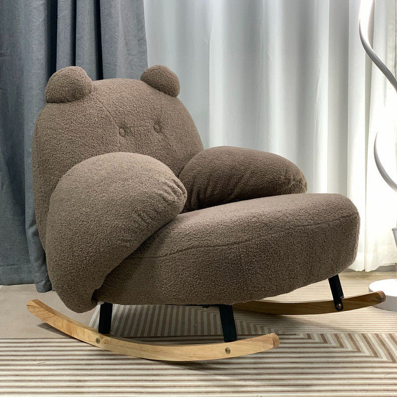 Cream Wind Single Rocking Living Room Little Bear Chair Sofa Bedroom Leisure