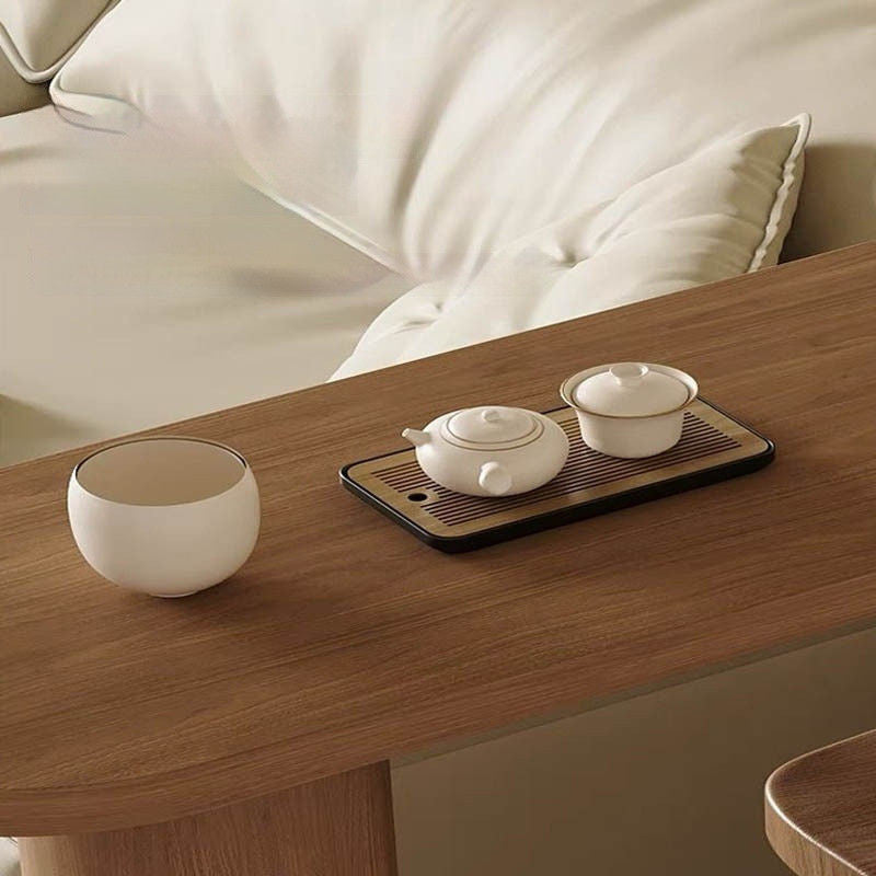 Solid wood home against the wall high long bar coffee simple living room balcony partition check cabinet table