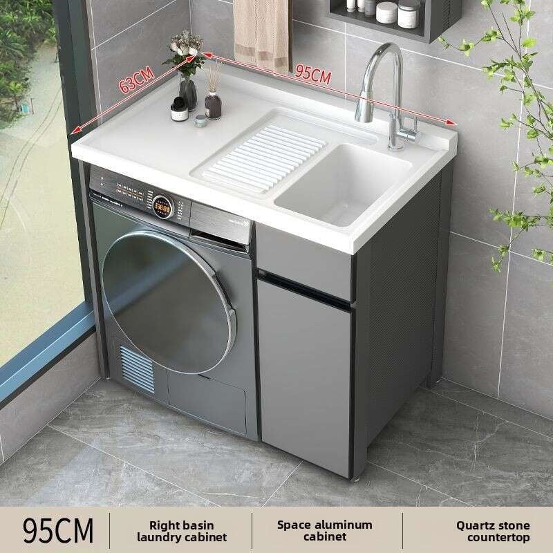QW- Aluminum Washing Machine Countertop Bathroom Storage Cabinet