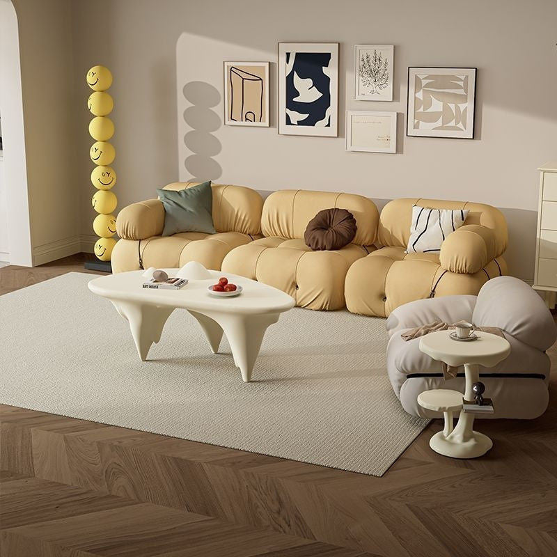 Nordic Cream Wind Light Elegant Design Sense Living Room Coffee Beside Tea Table Mountain and River Art New Style