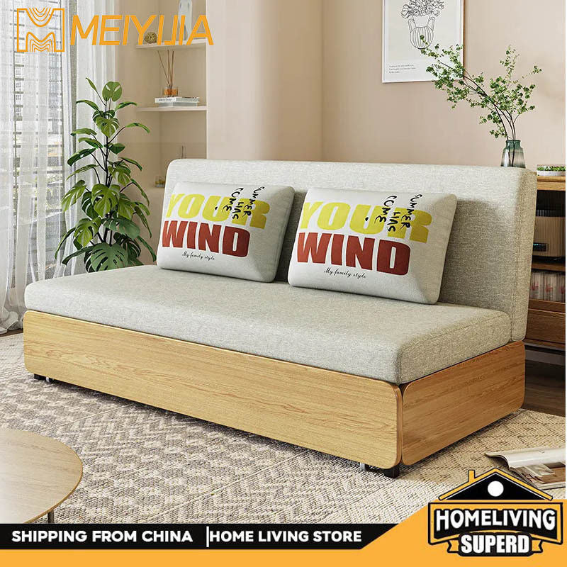 Living Dual Use Small Single Room Double Multifunctional Storage Sofa Foldable Bed