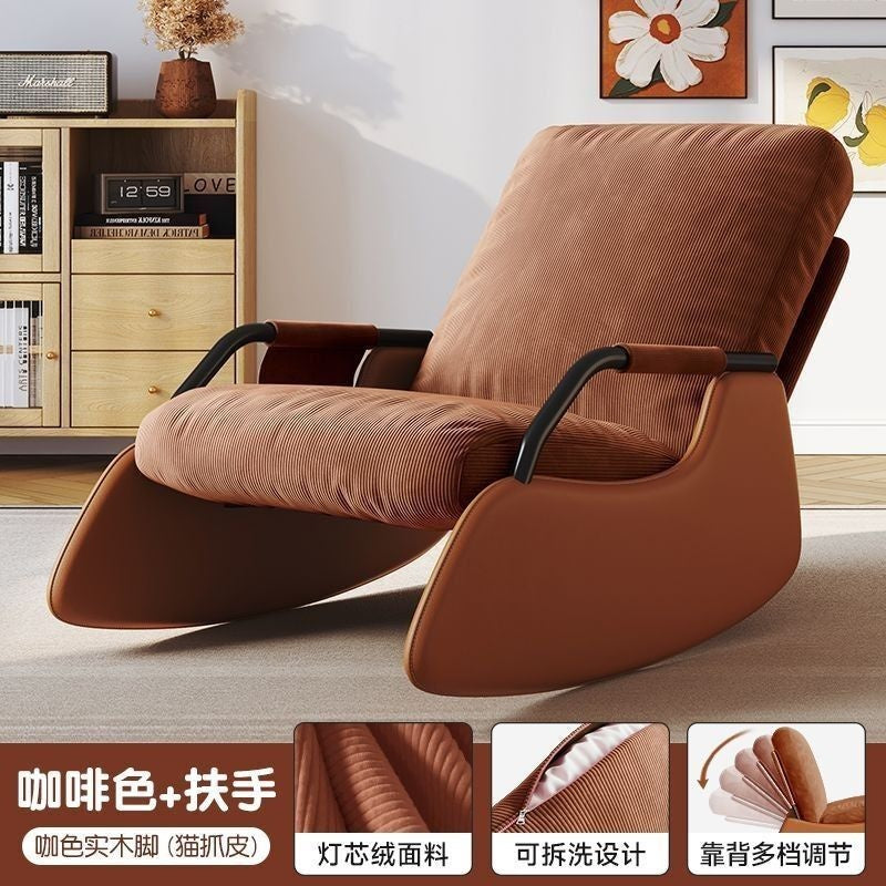 Lazy Rocking Single Lounge Chair Living Room Sofa Five Gear Adjustable