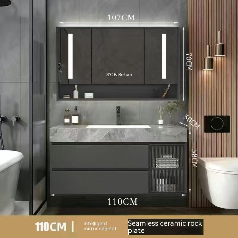 Rockboard ห้องน้ำล้างมือห้องน้ำในห้องน้ำตู้กระจกสมาร์ท 