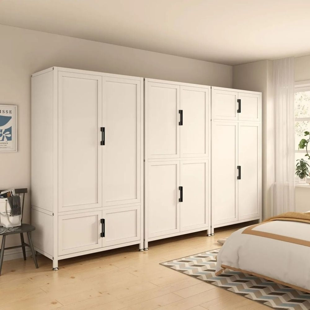 Metal Bedroom Home Wardrobe Durable Storage Cabinet
