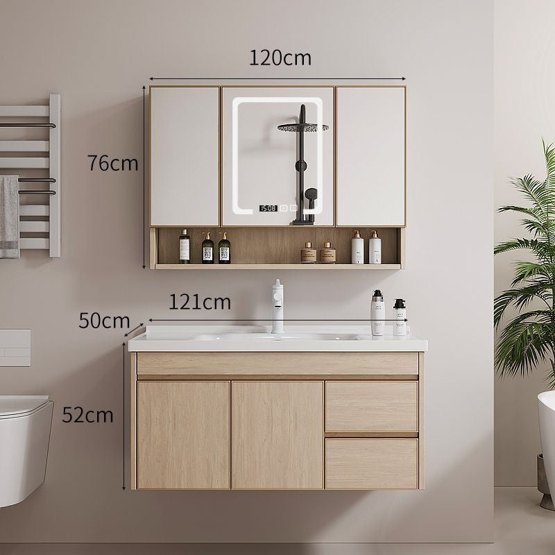 QW- AluminumBathroom storage cabinet aluminum alloy smart mirror Sink set