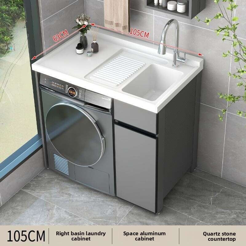 QW- Aluminum Washing Machine Countertop Bathroom Storage Cabinet