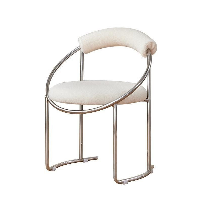 การออกแบบที่หรูหราในเก้าอี้ที่เหมาะกับในครัวเรือนเก้าอี้แต่งตัวเก้าอี้พนักพิงเหล็กเก้าอี้ทานอาหารโบราณ 