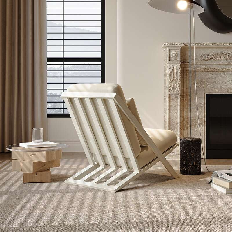 วินเทจครีมลมโกร่งเดี่ยวโซฟาเก้าอี้แกะขนแกะ Lazy พนักพิสสสสสสสสสสสสสสสสสสสสสสสสสสสสสสสสสส