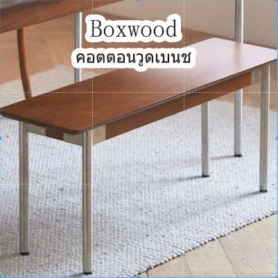 Nordic Style Dining Set with Solid Wood Top Square Table and Chairs