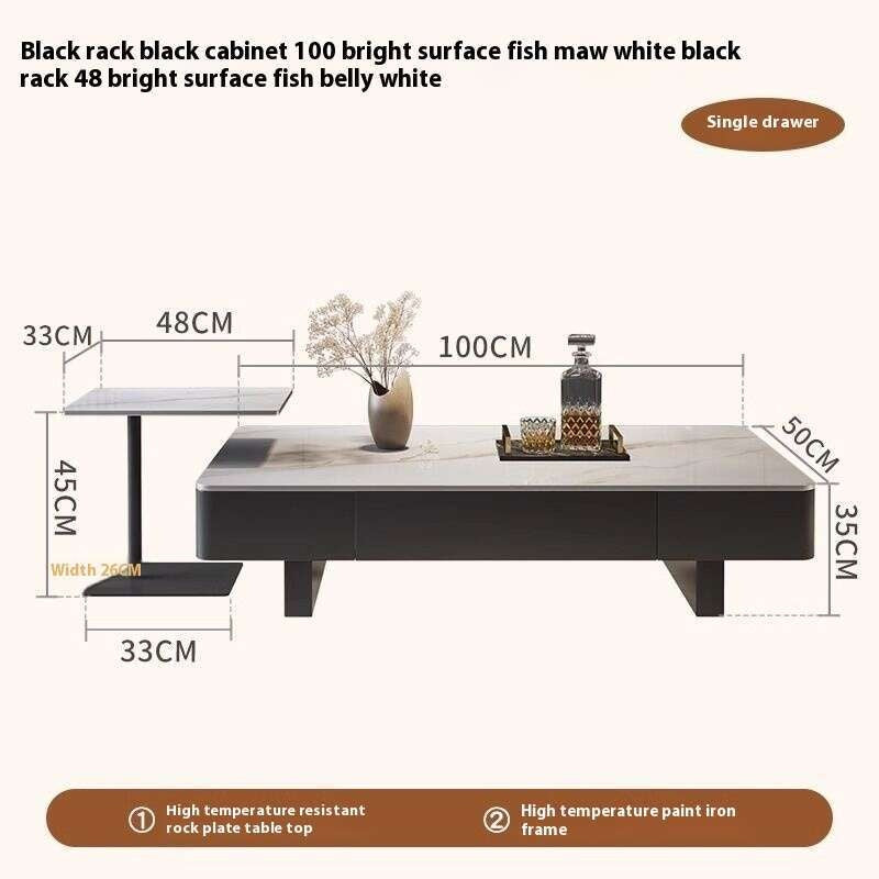 Italian Style Rectangular Stone High-end Living Room Coffee Simple Modern Table for Home