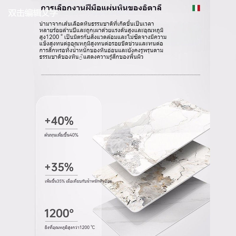 Black Flat Top - Round Turntable Modern Elegant Dining Table Design