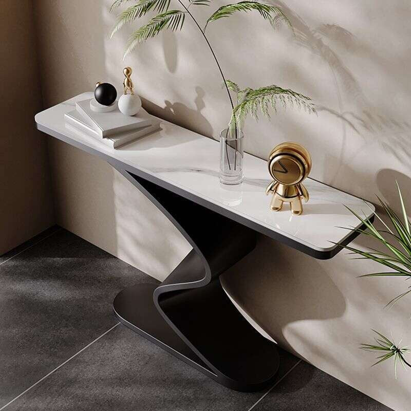 Living room bar stone entrance Extra narrow wall table Modern minimalist style Console sideboard