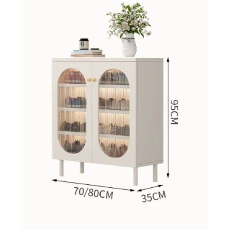 Storage Home Living Room Woven Rattan Door French Food High Capacity Shoe Cabinet