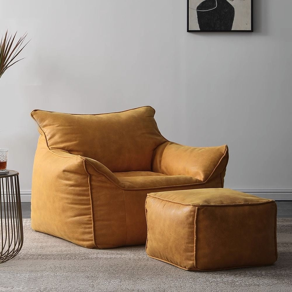 Simple American Style Ins Wind Living Room Single Lazy Sofa Bed High Bounce Tatami Mat Not Sagging Oil Wax Surface