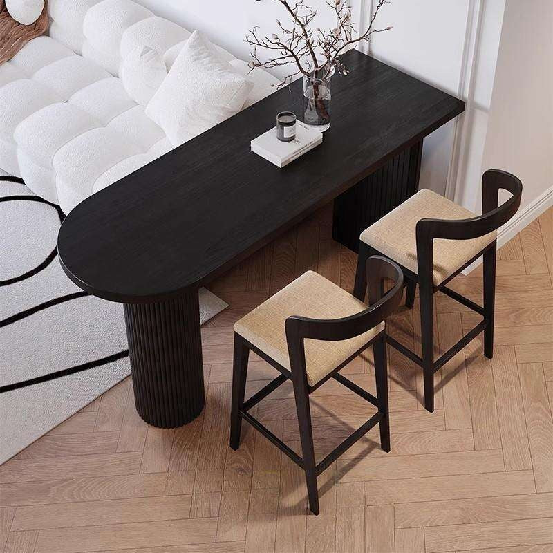 Solid wood bar Living room divider long table, elegant style, giving a high-end feel. Tall table for home balcony