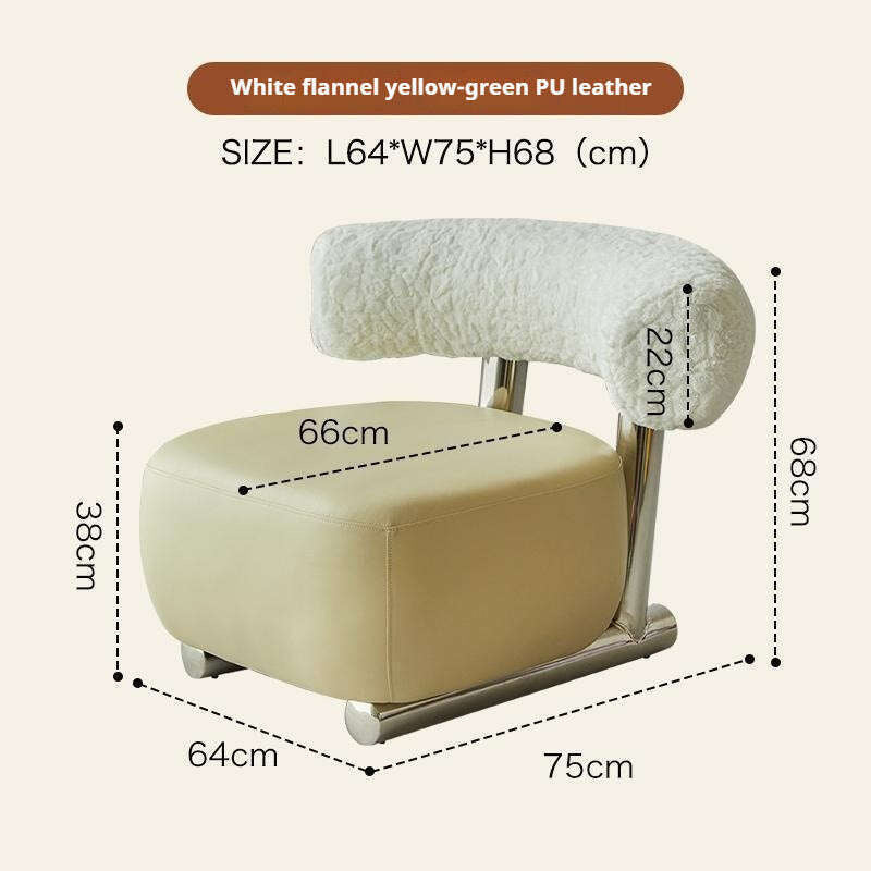 นอร์ดิกแสงที่เพิ่มขึ้นนั้นเรียบง่ายโซฟาเดี่ยวเก้าอี้ห้องนอนโซฟาสตูลบ้าน Sledge สะดวกผ้าฝ้ายและผ้าป่าน