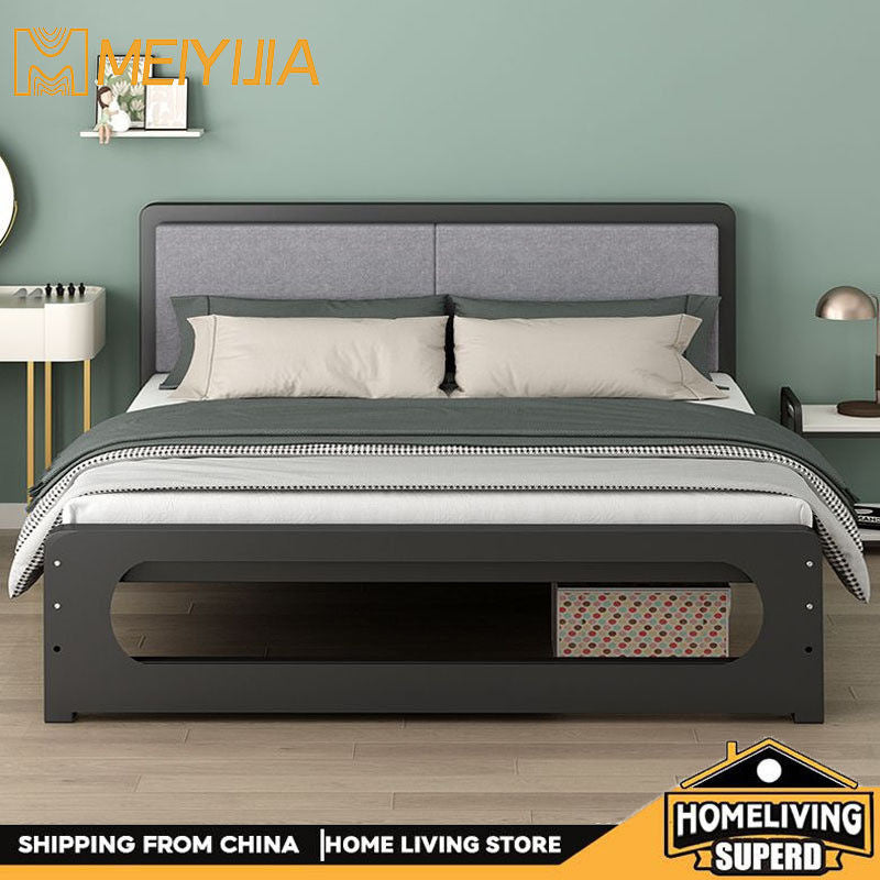 Wrought iron European bed, double 1.8 meters, apartment reinforced frame, thickened steel 1.5, single bed 1.2