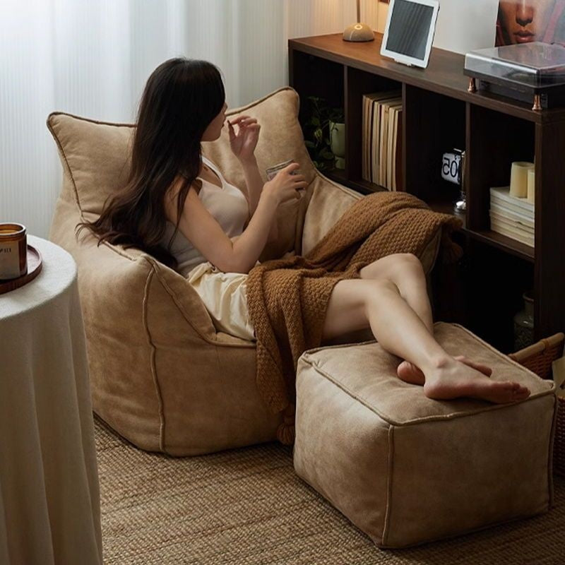 Simple American Style Ins Wind Living Room Single Lazy Sofa Bed High Bounce Tatami Mat Not Sagging Oil Wax Surface