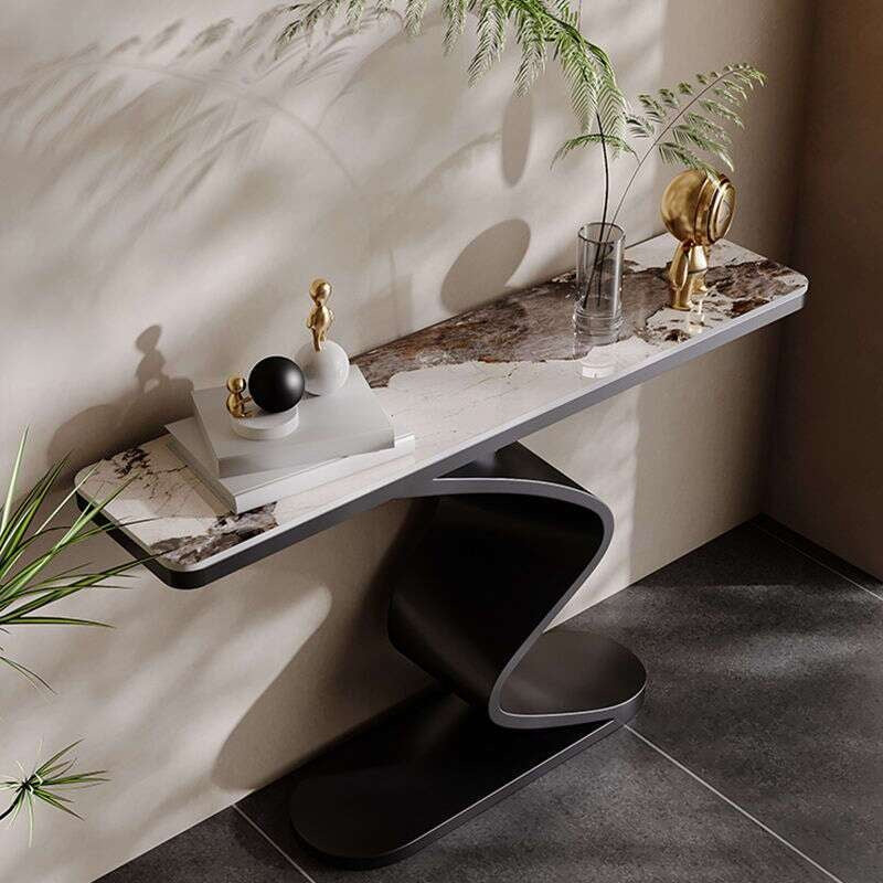 Living room bar stone entrance Extra narrow wall table Modern minimalist style Console sideboard