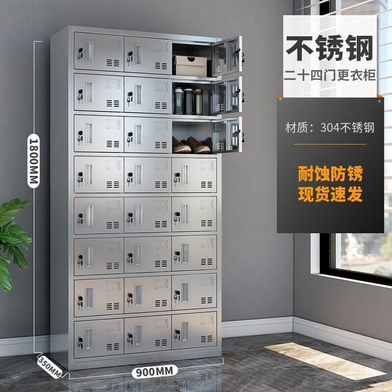 304 Extra Thick Wardrobe Stainless Steel Dust-free Storage Cabinet for Bathroom