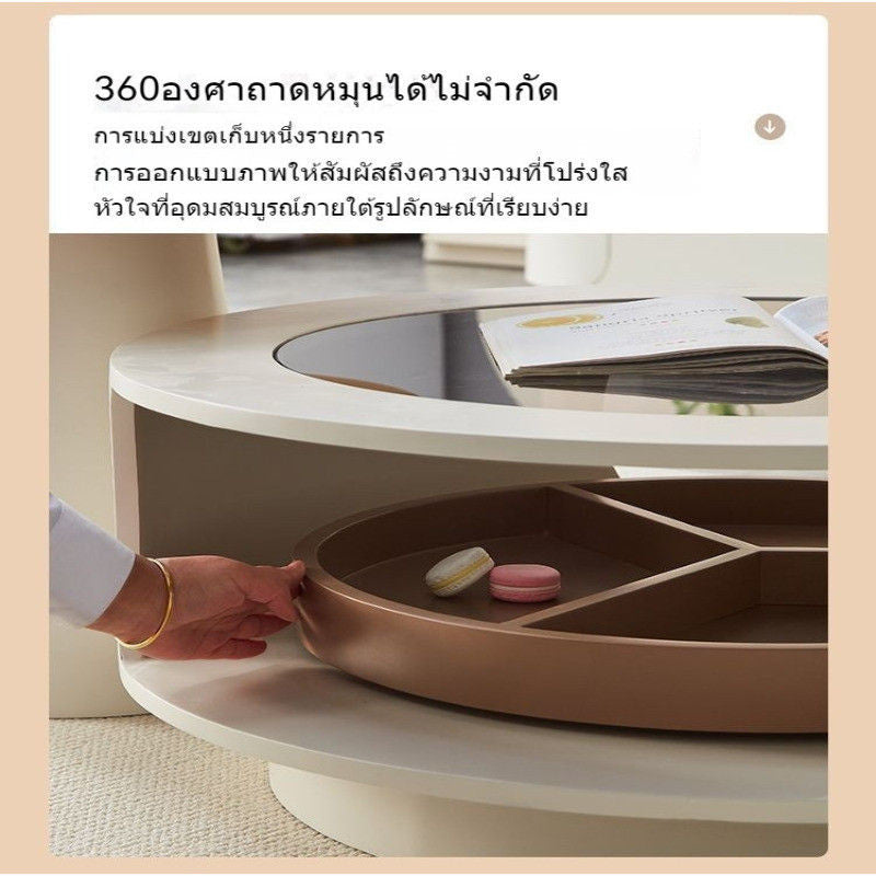 Nordic Wind Light Luxury Fashion Coffee Side Table TV Cabinet Multiple Cabinets Including Small Mirror Modern Style