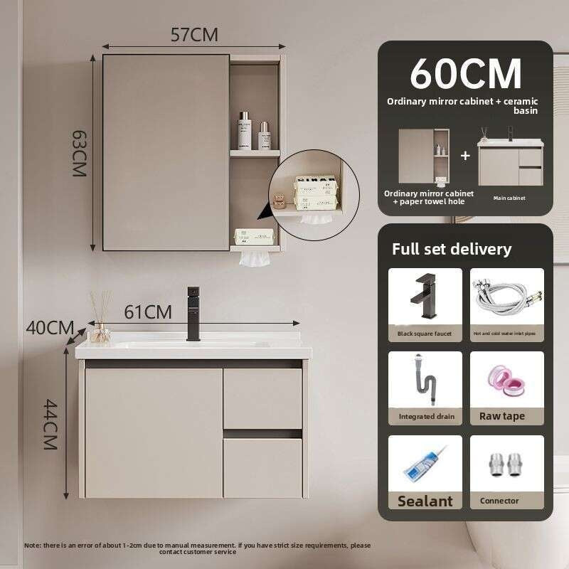 QW- Dressing table storage set, width 40 cm. Bathroom Mirror Cabinet