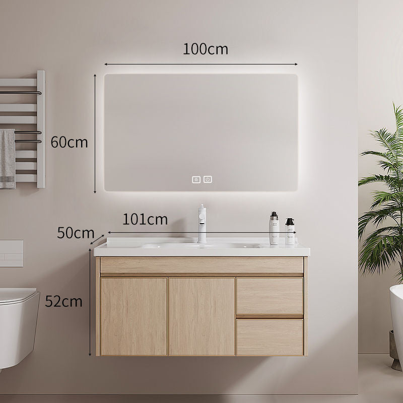 QW- AluminumBathroom storage cabinet aluminum alloy smart mirror Sink set