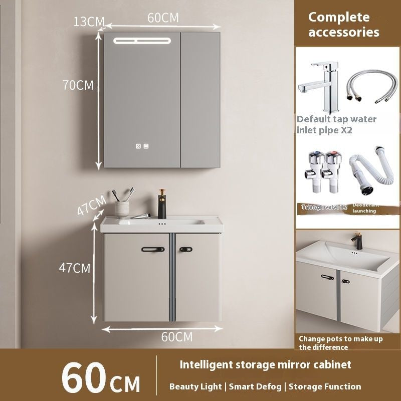 (aluminum)ตู้ห้องน้ำสแตนเลสห้องน้ำตู้กระจกสมาร์ทห้องน้ำในห้องน้ำ 