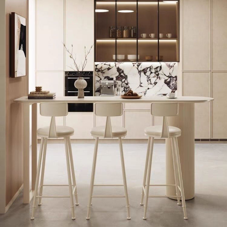 Bar light luxury stone table, living room, kitchen, partition edge, bar counter, balcony with wall, high foot table