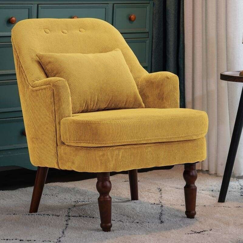 สไตล์อเมริกันวินเทจ รูปแบบโซฟาเดี่ยวห้องนั่งเล่นระเบียงห้องนอนคนขี้เกียจเก้าอี้พักผ่อนผ้า...