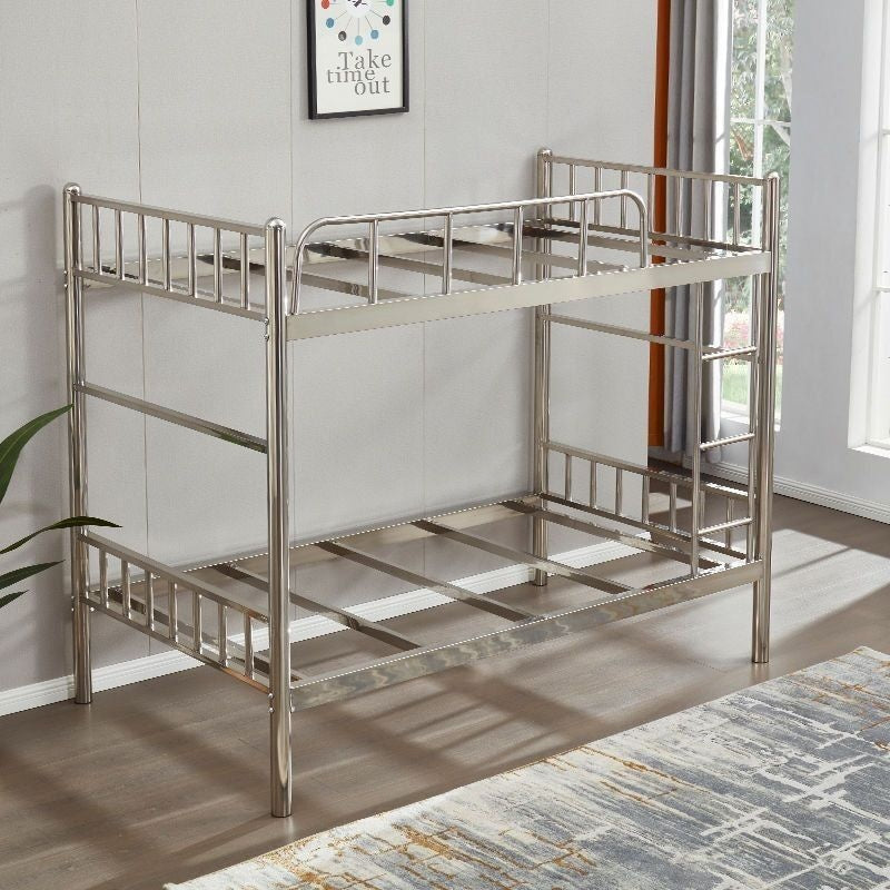 Upper lower stainless steel modern simple dormitory bunk beds, wrought iron high and low beds