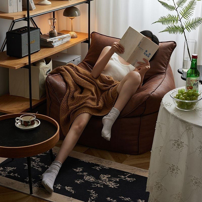 Simple American Style Ins Wind Living Room Single Lazy Sofa Bed High Bounce Tatami Mat Not Sagging Oil Wax Surface