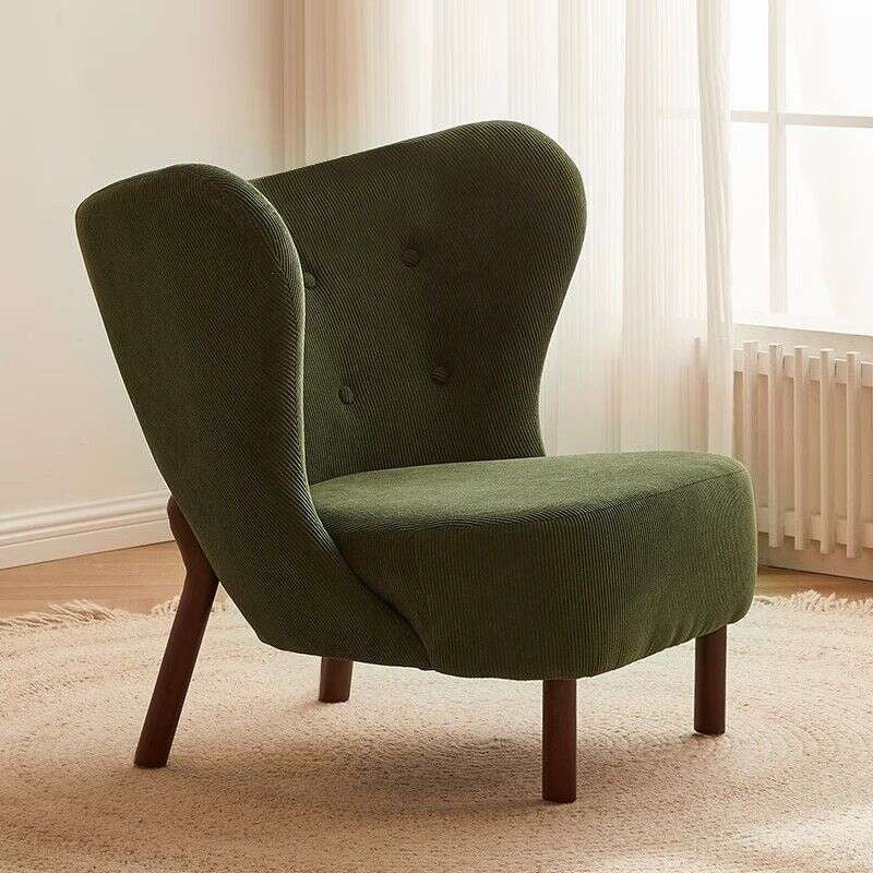 Single sofa with minimalist design, fleece jacquard lounge chair for the living room or balcony, comfortable sofa.