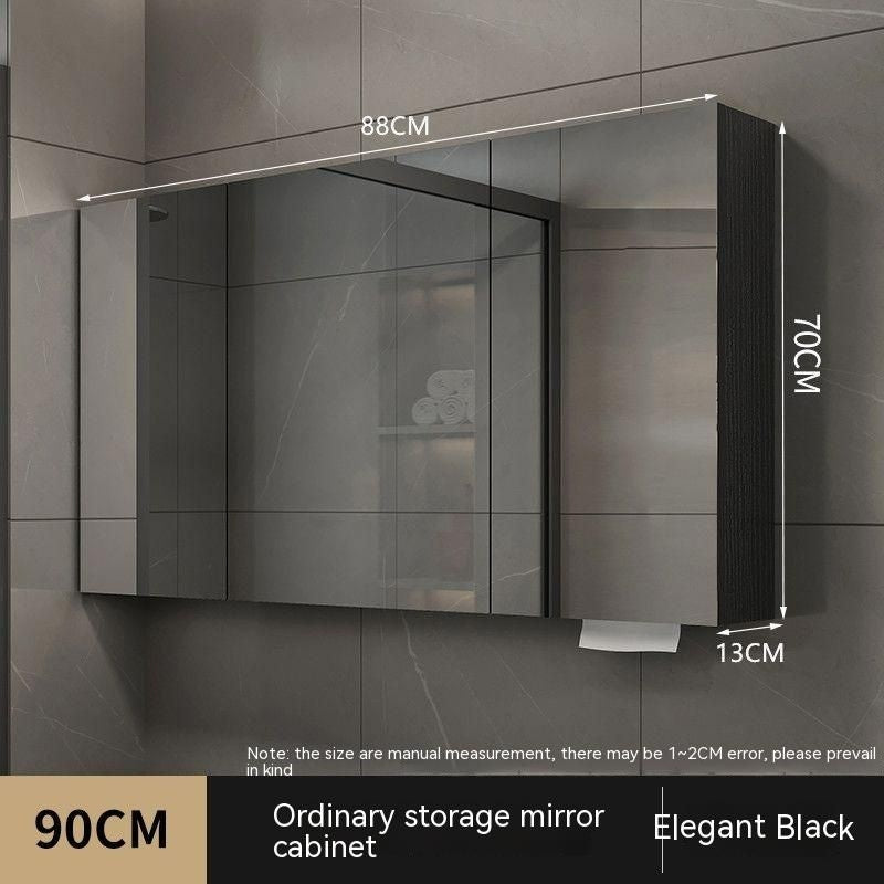 QW- Smart Solid Wood Wall Mounted Bathroom Mirror Storage Cabinet