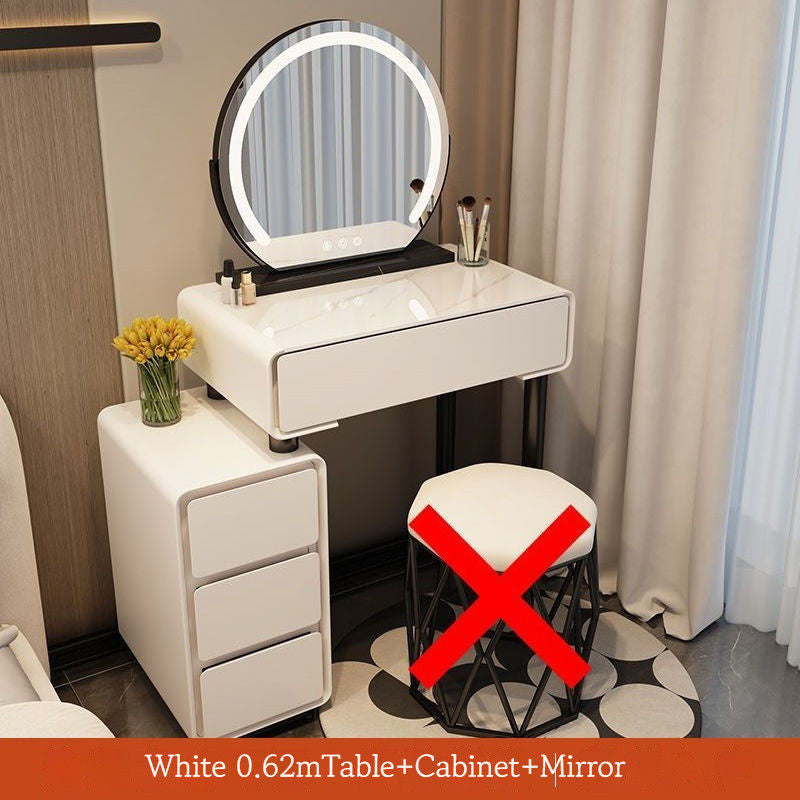 Solid Wood Table Cabinet, All In One Rock Board Dressing Table, Multipurpose, Large Capacity