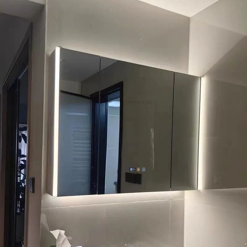 QW- Made of Massif Wood Smart Mirror Bathroom Storage Cabinet