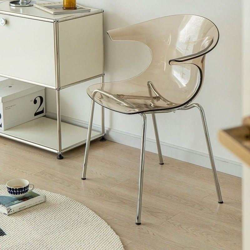 เก้าอี้โบราณโบราณเก้าอี้อะคริลิคใสเก้าอี้เรียบง่ายทันสมัยเก้าอี้พักผ่อนลมครีมเก้าอี้พนักพิง 