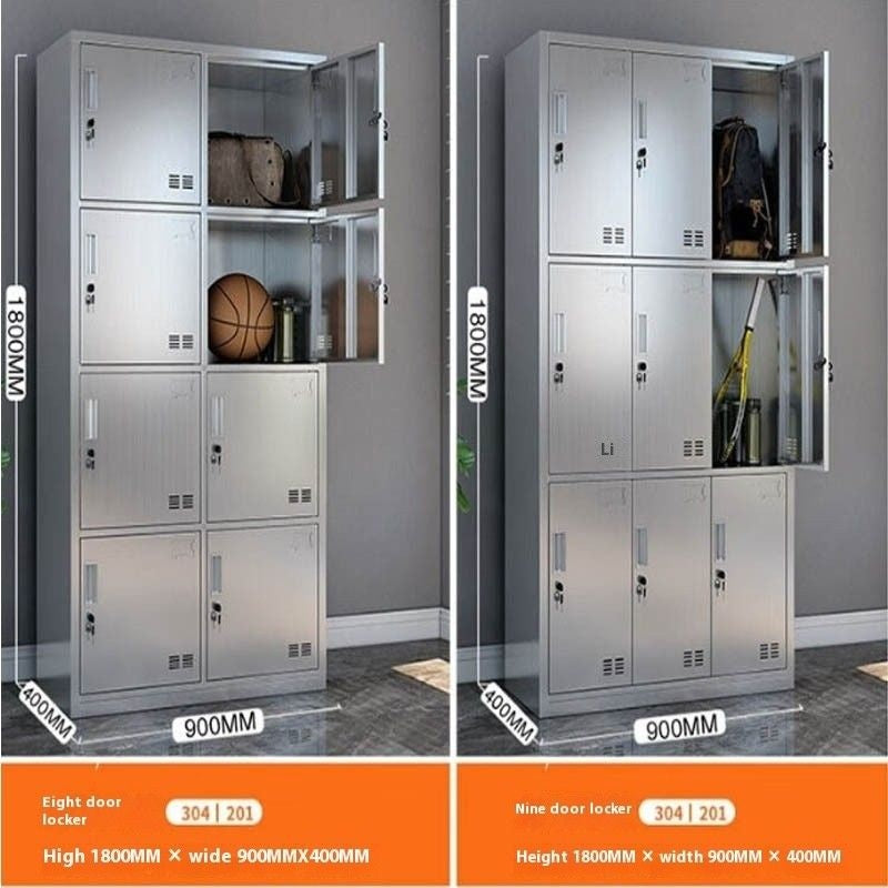 304 Extra Thick Wardrobe Stainless Steel Dust-free Storage Cabinet for Bathroom